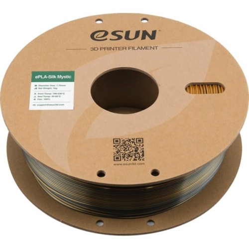 Пластик для 3D-принтера eSUN ePLA-Silk Mystic 1.75мм 1kg gold-green-black (ePLA-SilkMystic-P175GGB1)