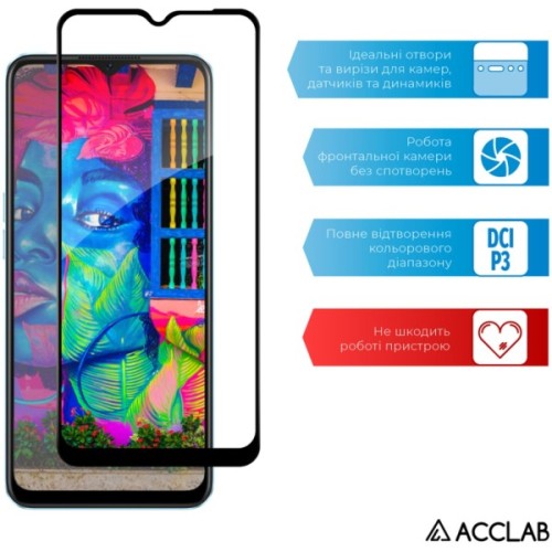 Скло захисне ACCLAB Full Glue Oppo A57S Black (1283126576690)