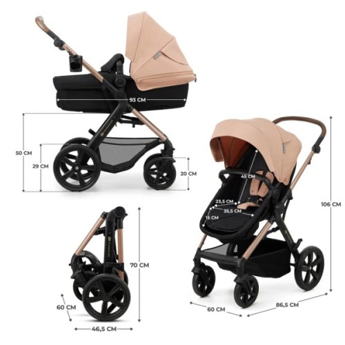 Коляска Kinderkraft 3 в 1 Moov 2 Sand Beige (KSMOOV02BEGEV00) (5902533925803)