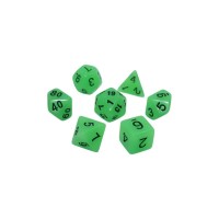 Набір кубиків для настільних ігор Games 7 Days Glow in the dark 7 Dice Set - Light green (7 шт.) (g7dglow03)