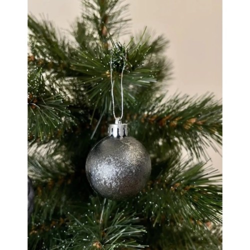 Ялинкова іграшка Chomik пластикові кульки компл. 24 шт, 3см, сіро-сині (5900779877153_1)