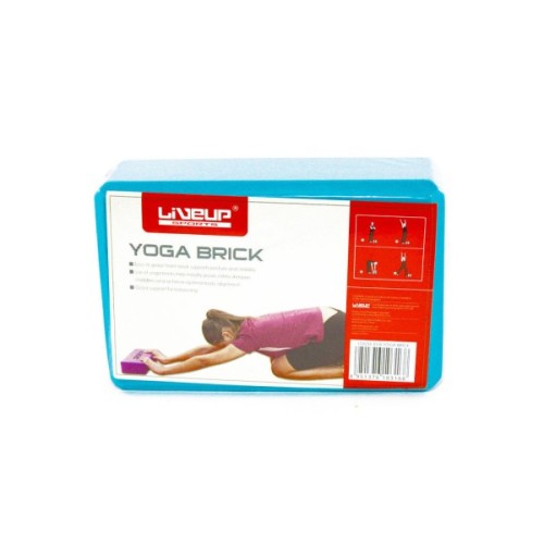 Блок для йоги LiveUp EVA Brick Уні 22,9 x 15,2 x 7,6см Синій (LS3233A-b)