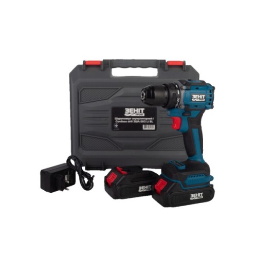 Шуруповерт Зеніт Профі ЗША-20/2 Li BL, 20V TekPower, 2x1.5Ah (854605)