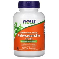 Вітамінно-мінеральний комплекс Now Foods Ашваганда, 450 мг, Ashwagandha, 180 вегетаріанських капсул (NF4593)