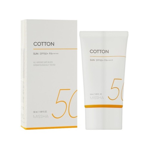 Засіб від засмаги Missha All Around Safe Block Cotton Sun SPF 50+ PA++++ 50 мл (8809747942138)