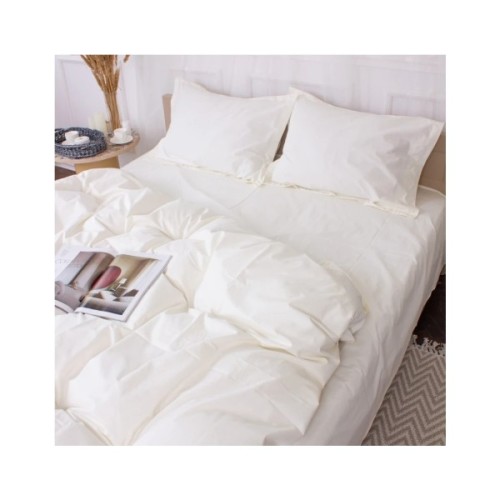 Постільна білизна MirSon Poplin Line 002 Milky White 2 x 143 x 210 (2200006277811)