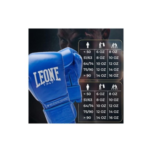 Боксерські рукавички Leone GN111 The Greatest Blue 12 унцій (GN111_Blue_12oz)