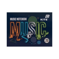 Зошит Kite для нот Music, А5, 20 аркушів (K26-405)