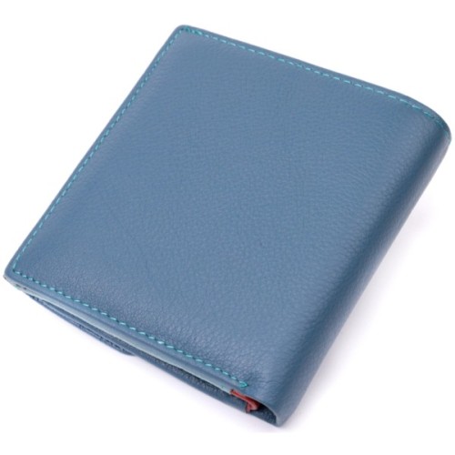 Гаманець ST Leather З натуральної шкіри Бірюзовий (19497)