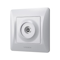 ТВ розетка Videx BINERA TV одинарна сереб (VF-BNSK1TVME-SS)