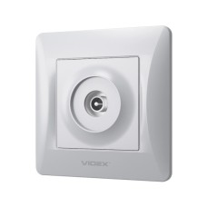 ТВ розетка Videx BINERA TV одинарна сереб (VF-BNSK1TVME-SS)