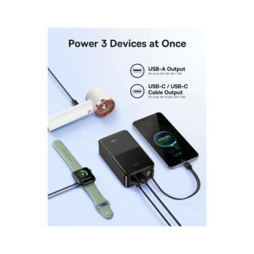 Батарея універсальна Baseus EnerFill FC51 Bipow2 Pro 30000mAh 22,5W build cab.USB-C black (E0028100)