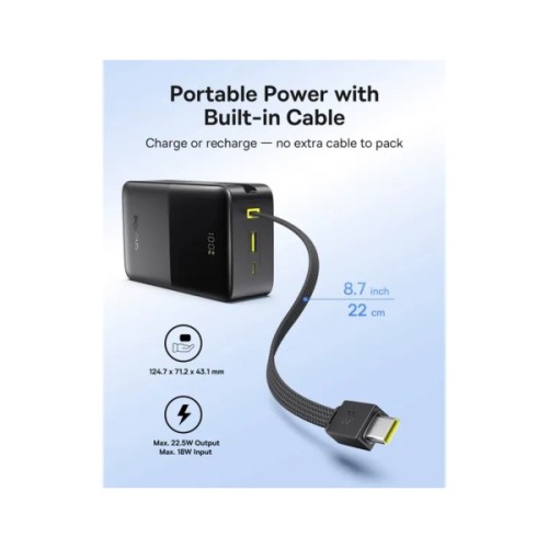 Батарея універсальна Baseus EnerFill FC51 Bipow2 Pro 30000mAh 22,5W build cab.USB-C black (E0028100)