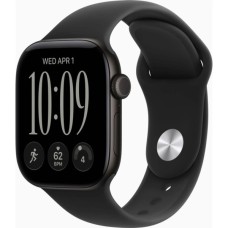 Смарт-годинник Apple Watch Series 12 GPS 46mm Black Aluminium Case with Black Sport Band - M/L (MJEL4RK/A)
