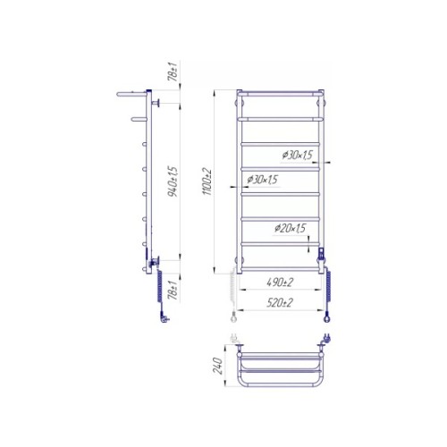 Сушарка для рушників MARIO Hotel-І (2.3.6204.11.P)