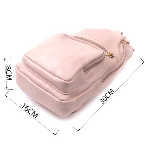 Сумка Vintage Жіноча слінг через плече з екошкіри Рожева (22750)