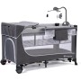 Дитячий манеж Kinderkraft кровать Leody с пеленатором Grey (5902533917952)