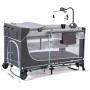Дитячий манеж Kinderkraft кровать Leody с пеленатором Grey (5902533917952)