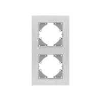 Рамка Videx BINERA сріблястий алюміній 2 пости (VF-BNFRA2V-SL)