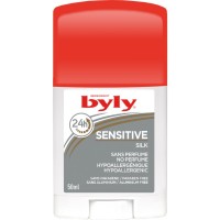 Дезодорант Byly Стік Sensitive Silk Захист 24 години Без запаху та алюмінію Гіпоалергенний для чутливої шкіри 50 (8411104004740)