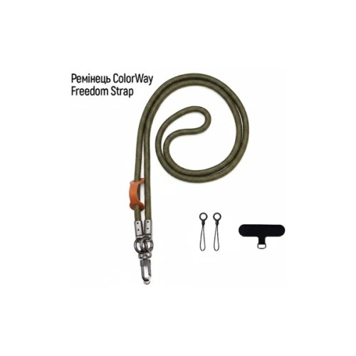 Ремінець для смартфону ColorWay Freedom Strap, green (CW-SCFS-GN)