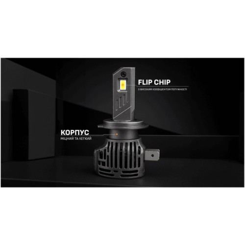 Автолампа PULSO LED-chips Flip chip/9-16V/2*50W/6000Lm/6500K (VO-H7)