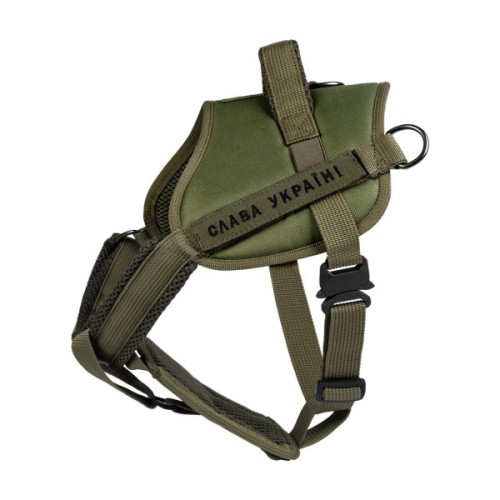 Шлея для собак WAUDOG PRO металевий фастекс S В 44-60 см хакі (689131)