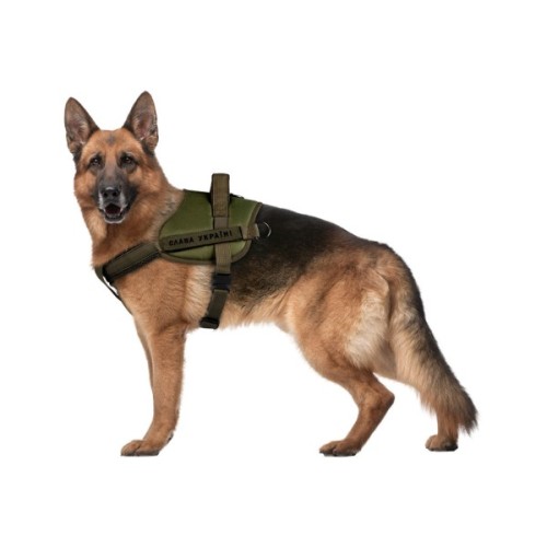 Шлея для собак WAUDOG PRO металевий фастекс S В 44-60 см хакі (689131)