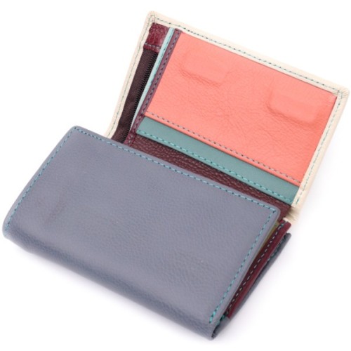 Гаманець ST Leather З натуральної шкіри Різнобарвний (19461)