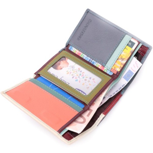 Гаманець ST Leather З натуральної шкіри Різнобарвний (19461)