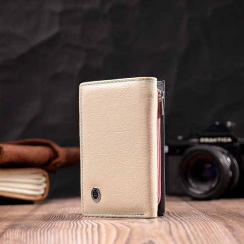 Гаманець ST Leather З натуральної шкіри Різнобарвний (19461)