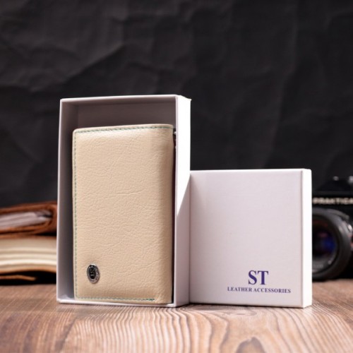 Гаманець ST Leather З натуральної шкіри Різнобарвний (19461)