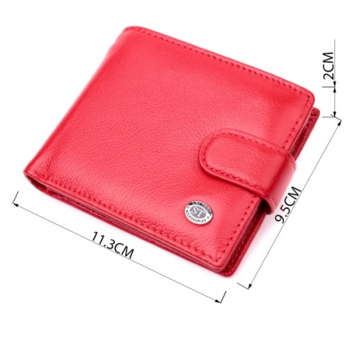 Гаманець ST Leather З натуральної шкіри Червоний (19471)