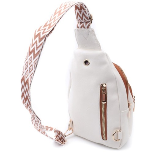 Сумка Vintage Жіноча з однією лямкою через плече з гладкої екошкіри Біла (22768)