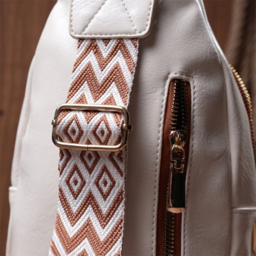 Сумка Vintage Жіноча з однією лямкою через плече з гладкої екошкіри Біла (22768)