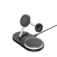 Зарядний пристрій Armorstandart Wireless Charging H102 3 in 1 Magnetic Black (ARM78103)