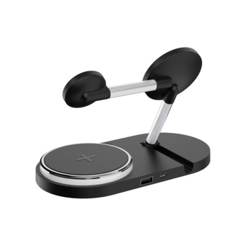 Зарядний пристрій Armorstandart Wireless Charging H102 3 in 1 Magnetic Black (ARM78103)