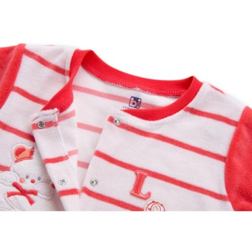 Чоловічок дитячий Bibaby в смужку "Lovely" (60173-56G-coral)