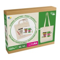 Набір для творчості Rosa Talent екосумка-розмальовка, Coffee Time 38х42 см (4823098544616)