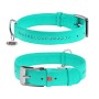 Нашийник для тварин WAUDOG Glamour з QR-паспортом, подвійний Ш 35 мм Д 46-60 см ментоловий (388213)