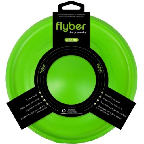 Іграшка для собак Flyber Літаюча тарілка Flyber 22 см салатова (62175)