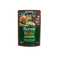 Вологий корм для кішок Monge BWild Cat Free Wet з м'яса буйвола та овочами 85 г (8009470012751)