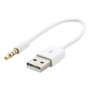Дата кабель USB 2.0 AM to 3.5mm M 0.15m for iPod Shuffle Charge&Sync White Extradigital (KBA1651)