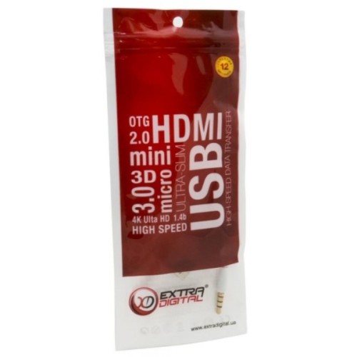 Дата кабель USB 2.0 AM to 3.5mm M 0.15m for iPod Shuffle Charge&Sync White Extradigital (KBA1651)