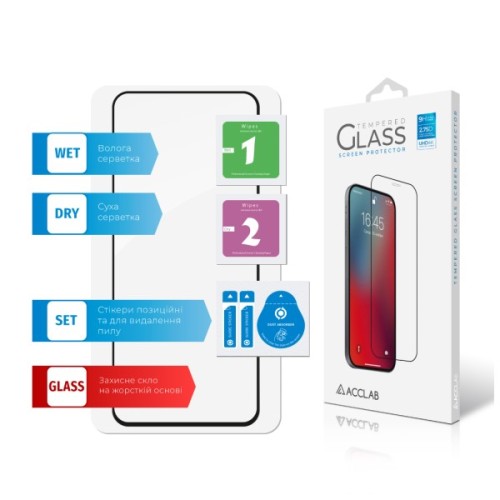 Скло захисне ACCLAB Full Glue Xiaomi Redmi Note 12R Black (1283126589836)