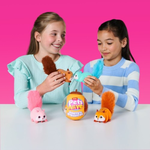 Інтерактивна іграшка Pets & Robo Alive Pets alive S1 Білочка рожевий (9565B)