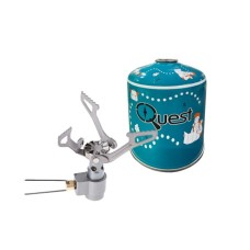 Пальник BRS Набір BRS-3000T титановий + балон різьбовий бутановий Quest, 450гр (BRS-3000TQ-G450)