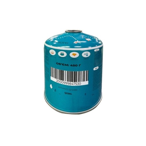 Пальник BRS Набір BRS-3000T титановий + балон різьбовий бутановий Quest, 450гр (BRS-3000TQ-G450)