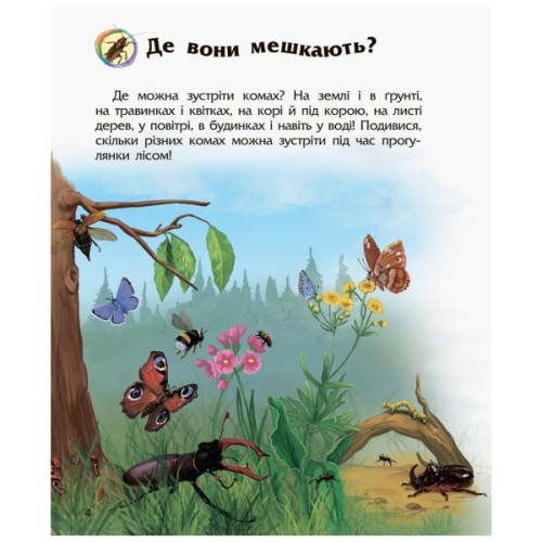 Книга Комахи. Енциклопедія дошкільника - Ю.В. Каспарова Ранок (9786170937292)