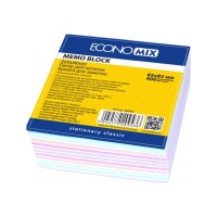 Папір для нотаток Economix проклеєний Зебра 85х85 мм 400 листів, асорті (E20943)